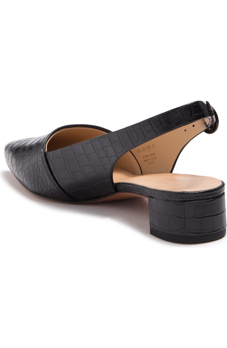 Franco Sarto Vickie Croc Embossed Pointed Toe Slingback Pump, Alternate, color,