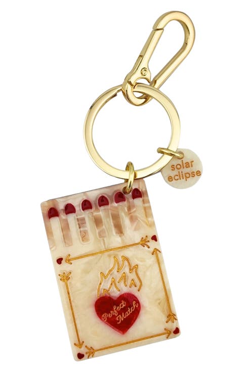 Hand Painted Matchbox Key Chain Bag Charm