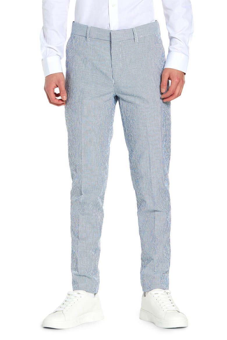 Kids' Seersucker Two-Piece Suit, Alternate, color, BLUE