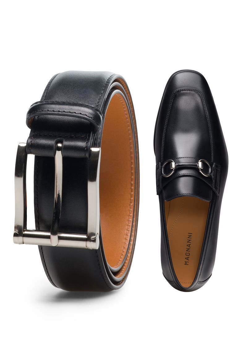 Carbon Leather Belt, Alternate, color, BLACK