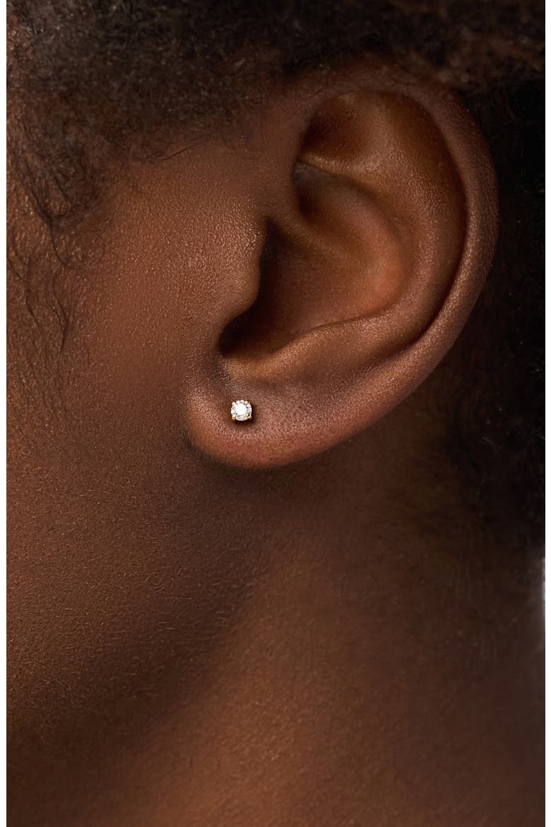 Lab Grown Diamond Earrings - Gold Small Diamond Studs, Alternate, color, Gold