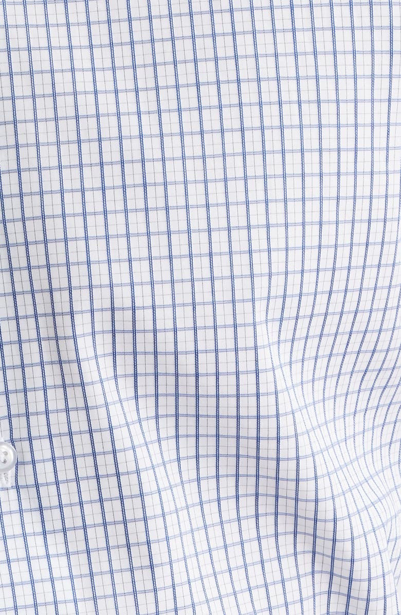 ZANETTI Plaid Dress Shirt, Alternate, color, Navy/ Char/ White