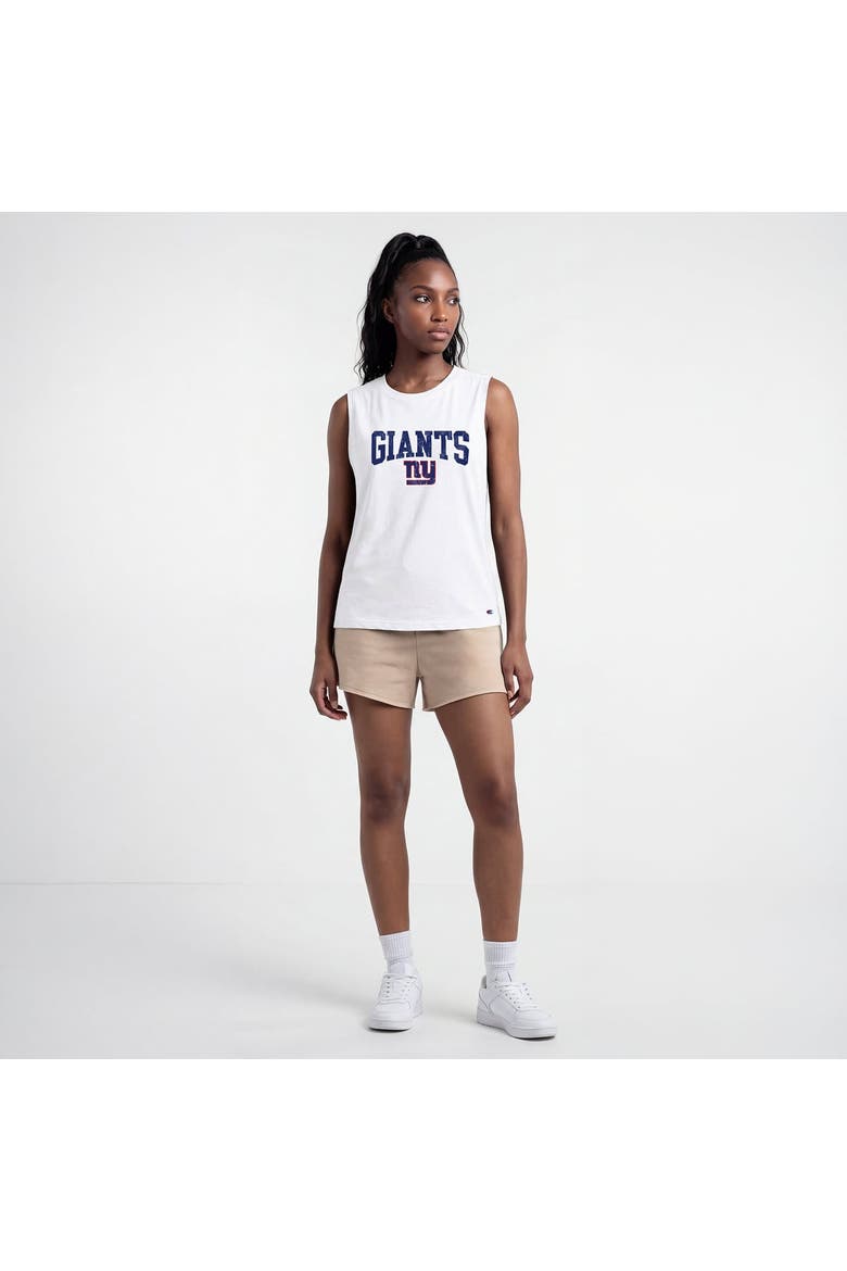 Women's Champion  White New York Giants Muscle Tank Top, Alternate, color, White