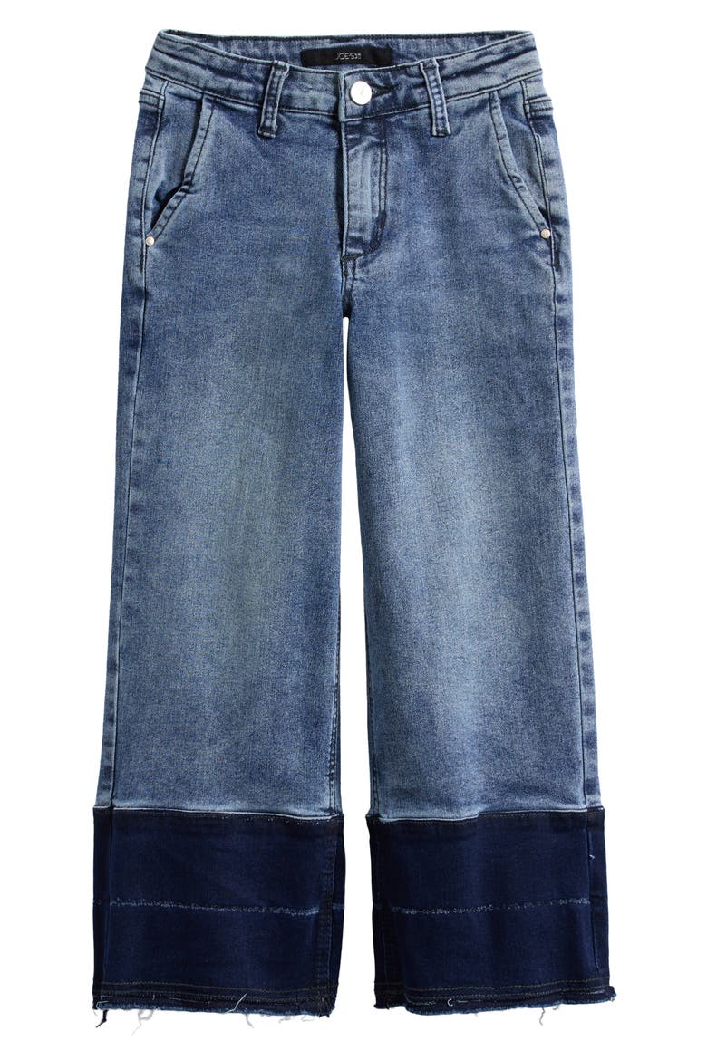 Kids' Mia Pleated High Waist Wide Leg Jeans, Main, color, MEDIUM WASH