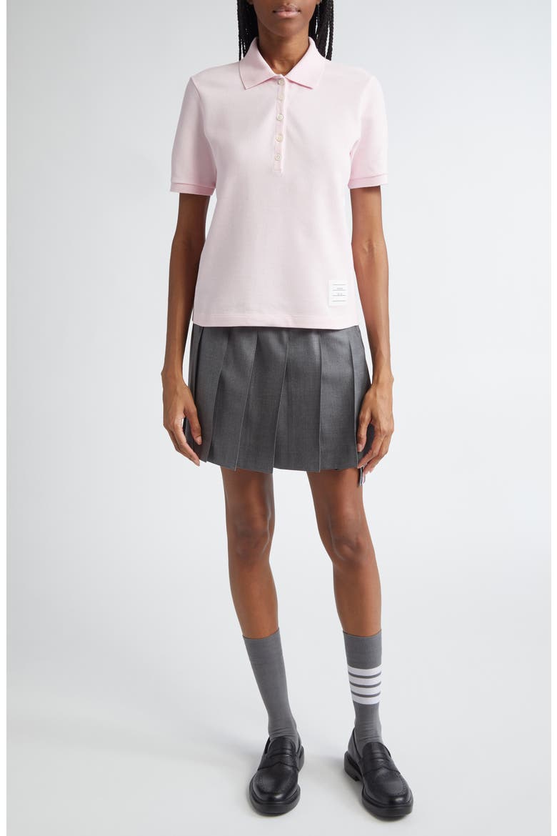 4-Bar Cotton Piqué Polo, Alternate, color, PINK