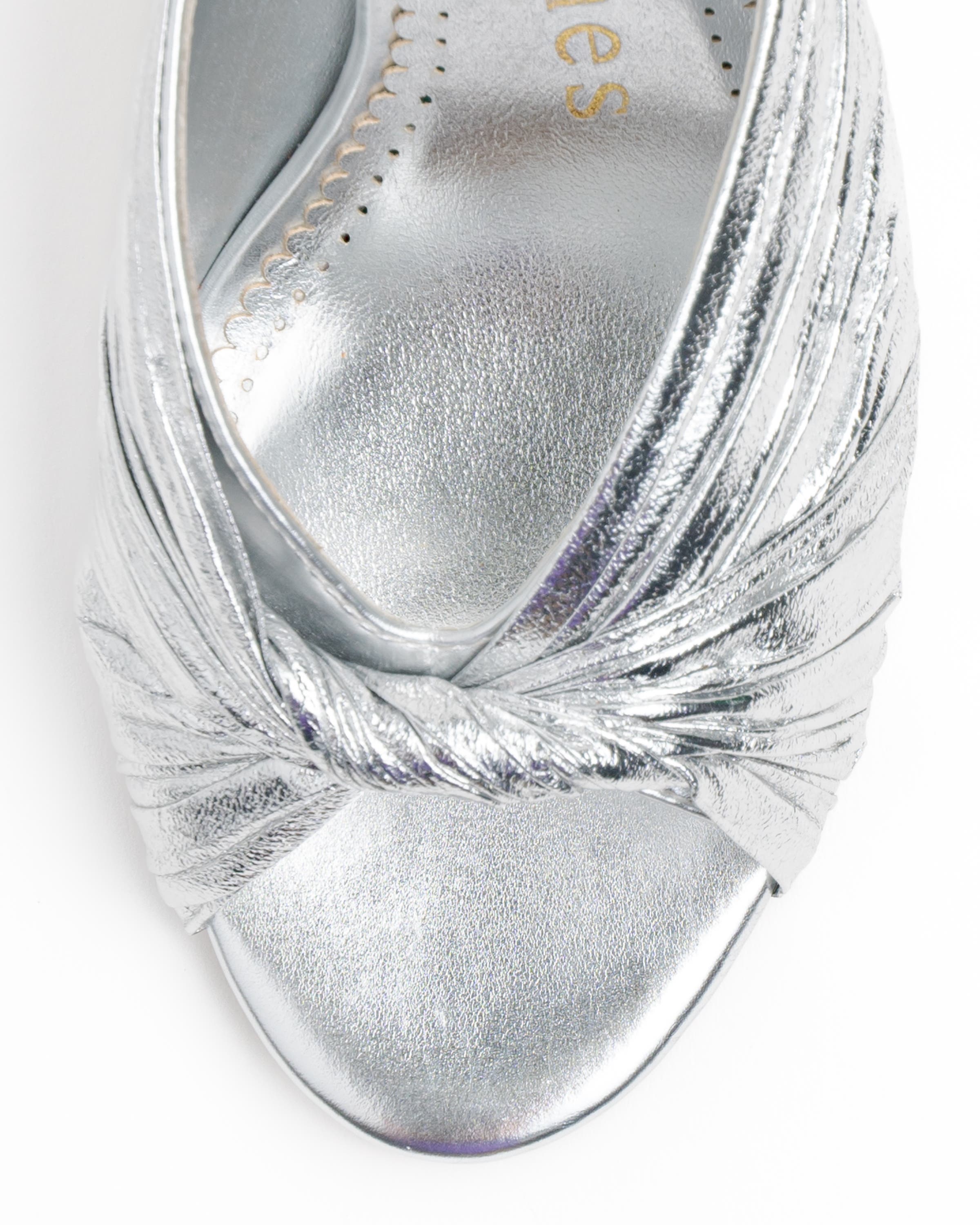 Allegra James Amy Twist Metalic Sandal, Alternate, color, 