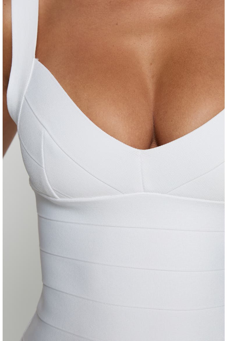 Justin Sleeveless Bandage Minidress, Alternate, color, WHITE