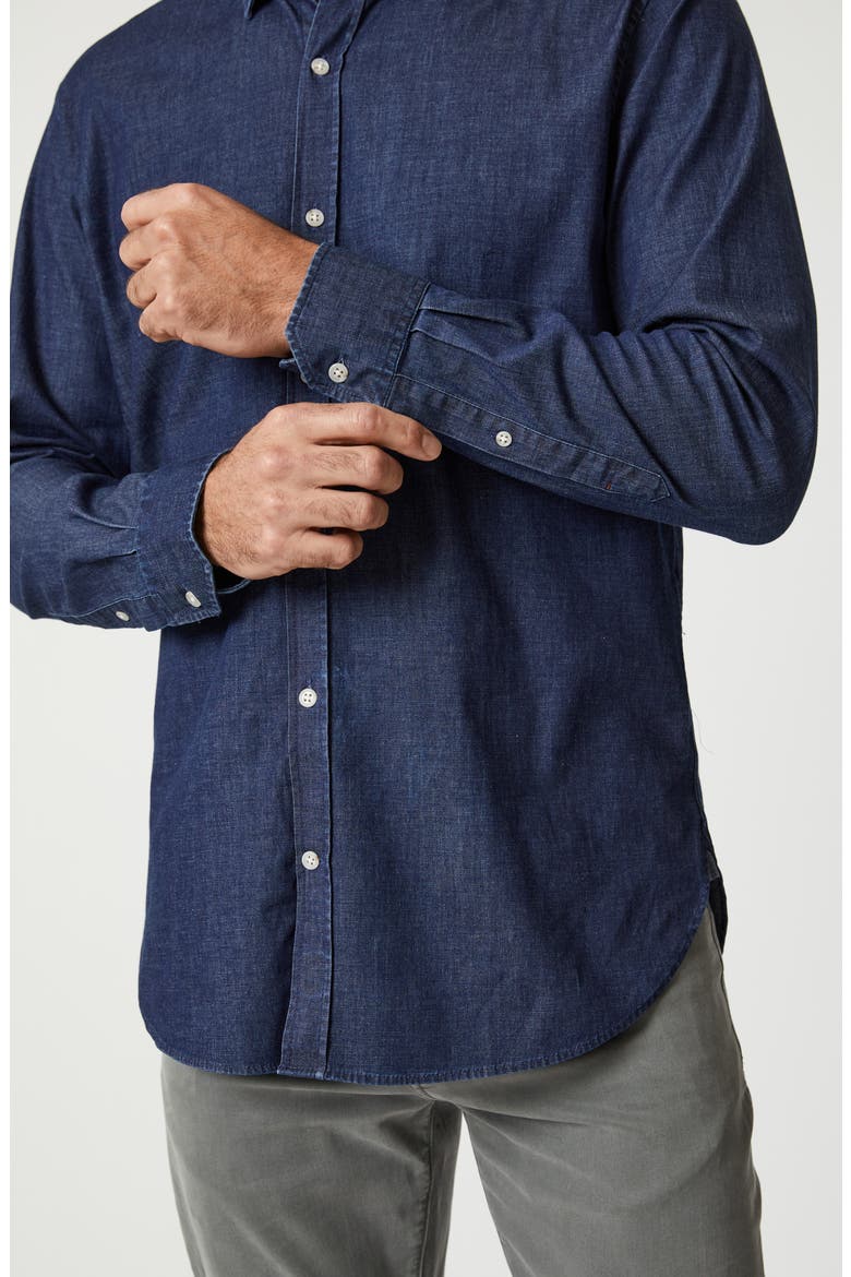 Stretch Denim Button-Up Shirt, Alternate, color, MEDIUM