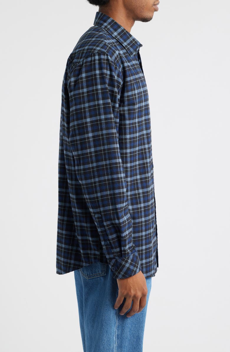 Carhartt Work In Progress Widmark Plaid Flannel Button-Up Shirt, Alternate, color, Blue Multi