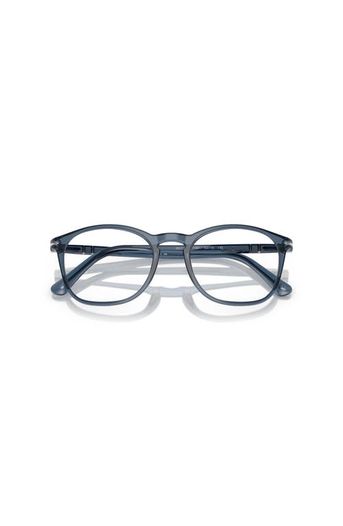 Persol 52mm Square Optical Glasses In Blue