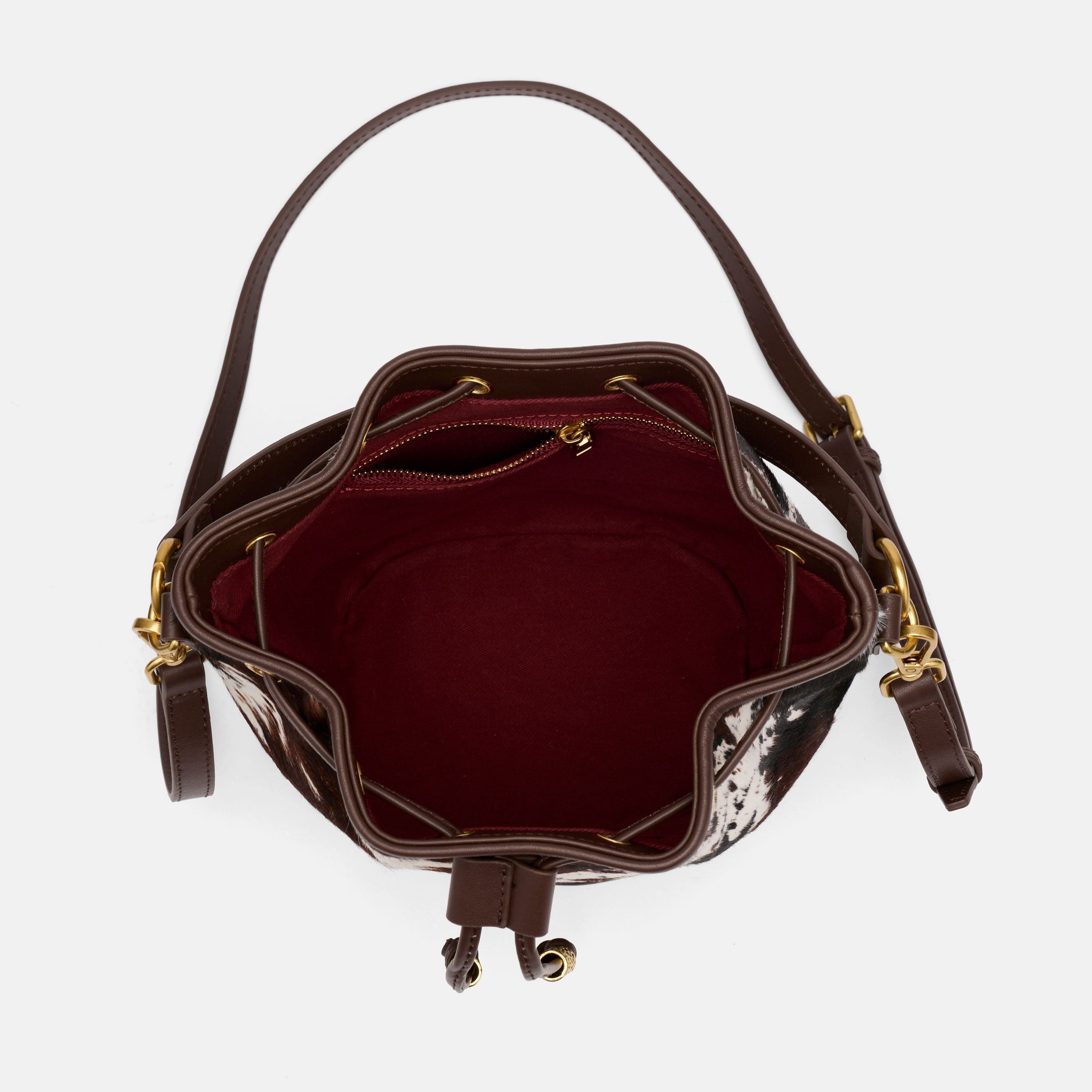 Nora Leather Bucket Bag, Alternate, color, Dark Horse