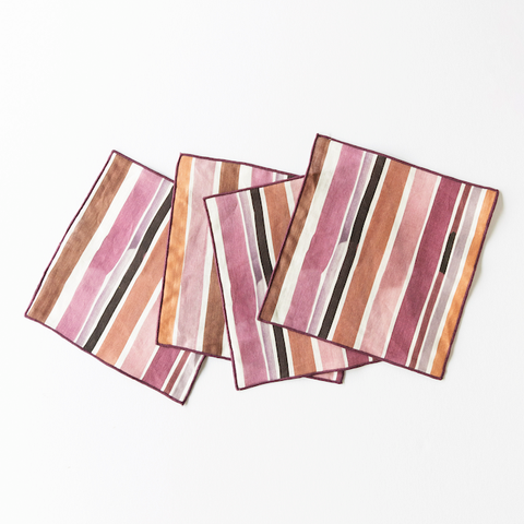 Lisbon Stripe Cocktail Napkin Set