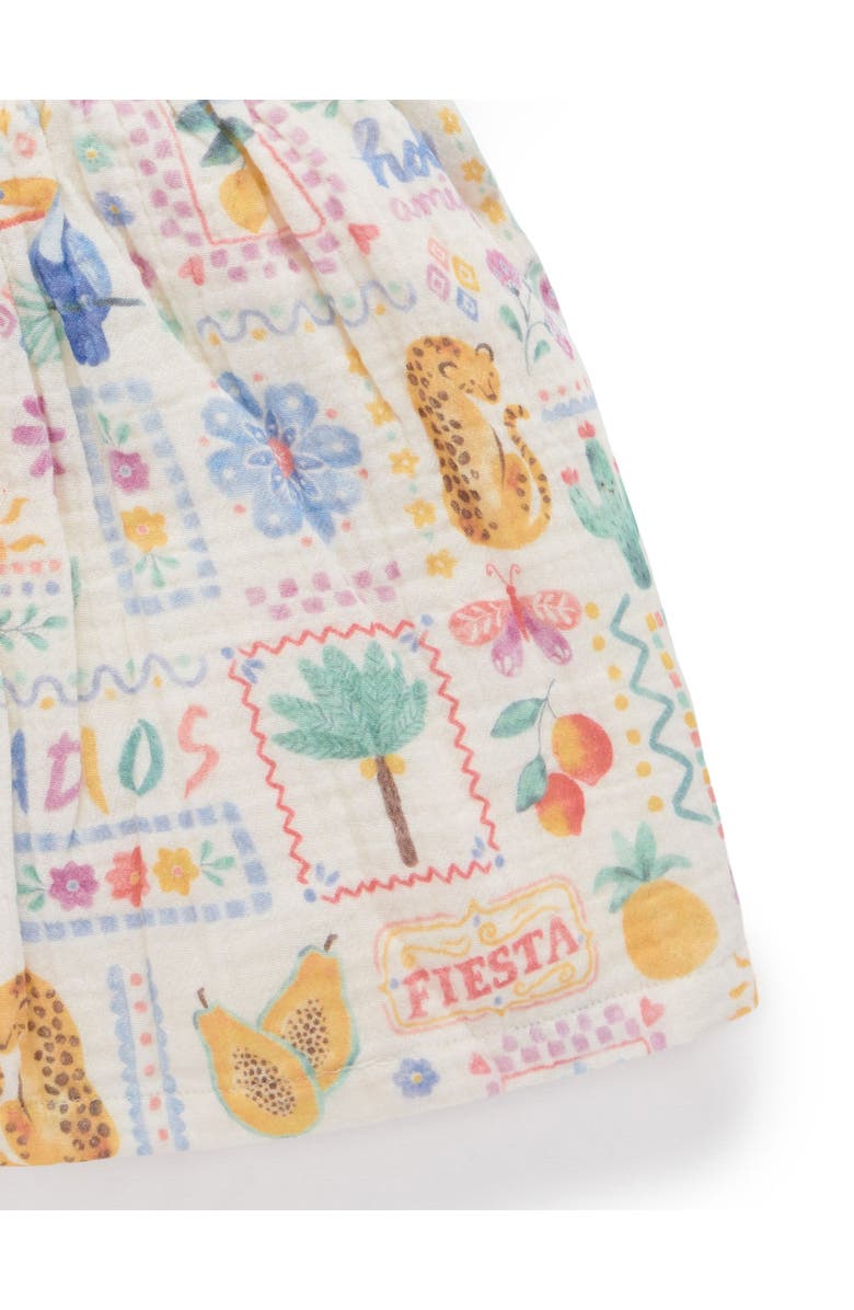 Purebaby Postcard Print Dress, Alternate, color, Postcard Print