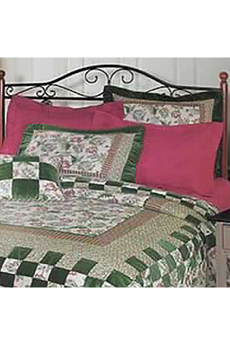 Plant Quilt, Alternate, color, Green