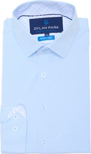 DYLAN PARK Slim Fit Perfect Stretch Long Sleeve Button Down Shirt