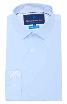 DYLAN PARK Slim Fit Perfect Stretch Long Sleeve Button Down Shirt