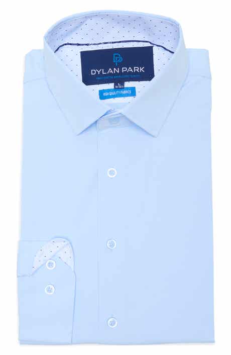 DYLAN PARK Slim Fit Perfect Stretch Long Sleeve Button Down Shirt