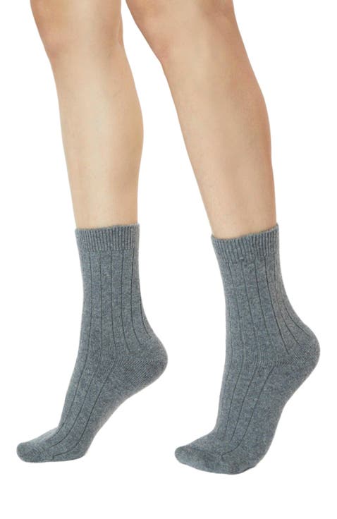Trim Knit Bed Socks