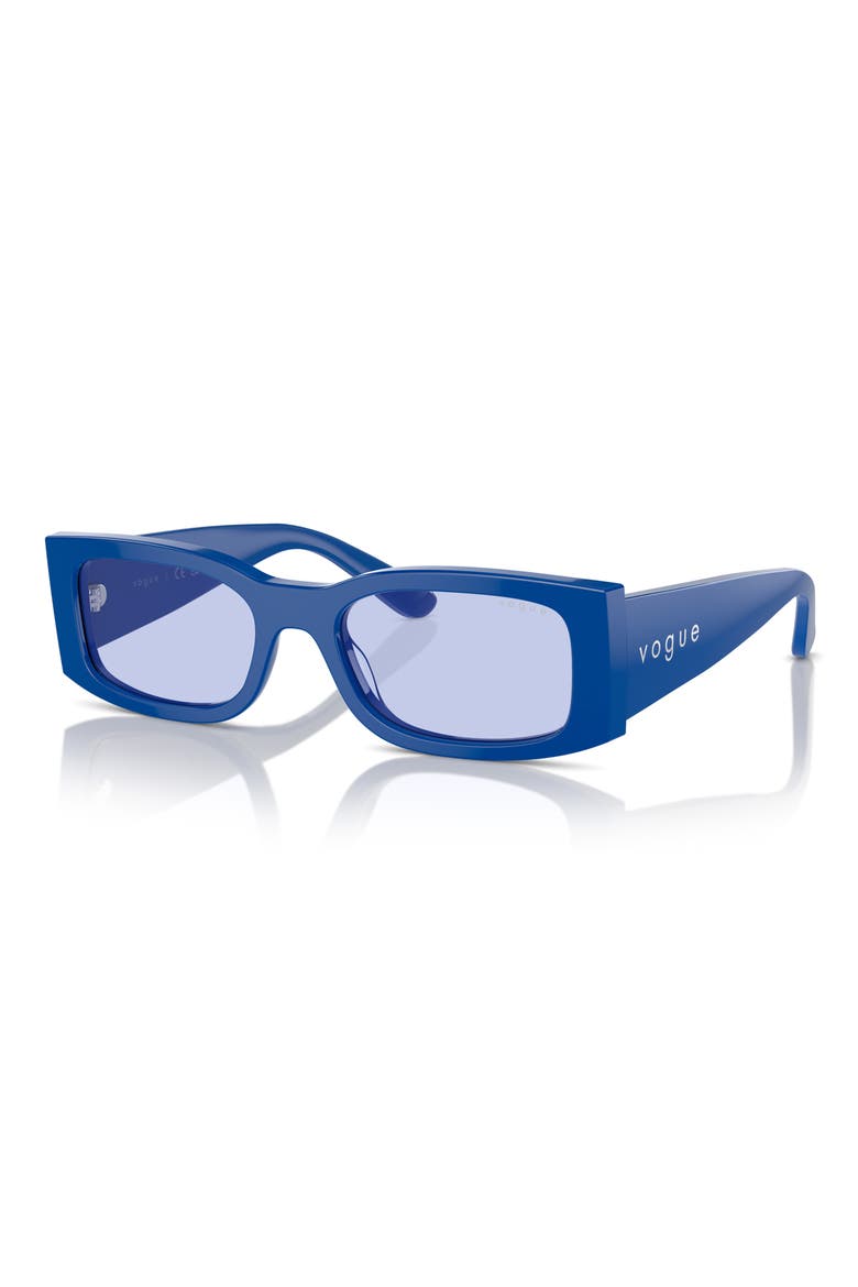 53mm Rectangular Sunglasses, Alternate, color, BLUE