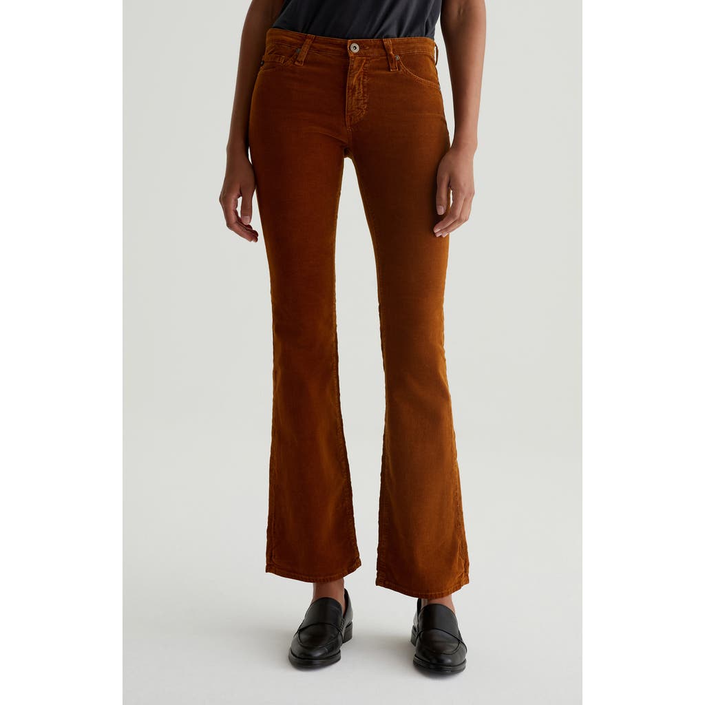 Ag Angel Low Rise Bootcut Corduroy Jeans In 1 Year Sulfur Maple Aura