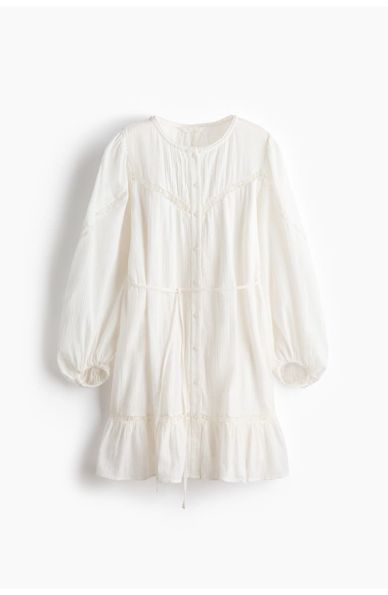 H&M Cotton Tunic Dress, Main, color, White