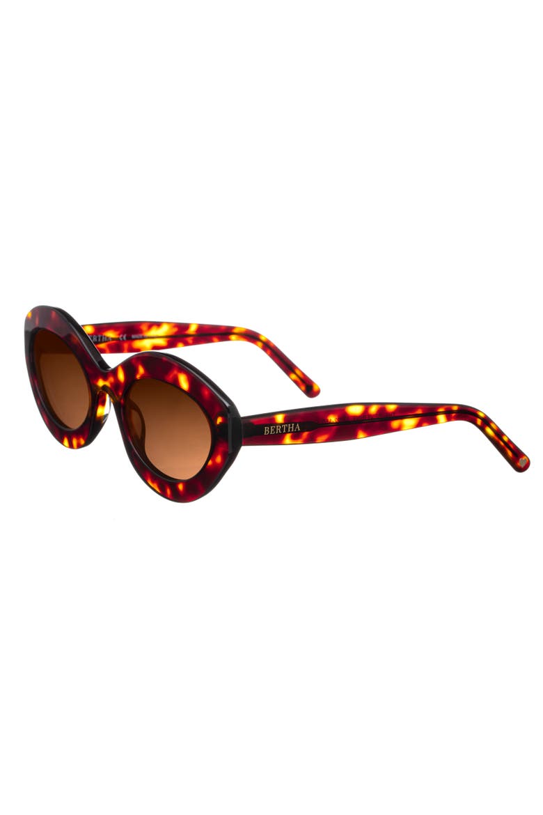 Severine Handmade in Italy Sunglasses, Main, color, Tortoise