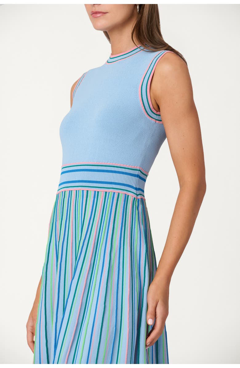Shoshanna Maidstone Stripe Knit Crosby Dress, Alternate, color, Sky Blue