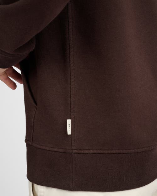 Onia Terry Pullover Hoodie Dark Java In Brown