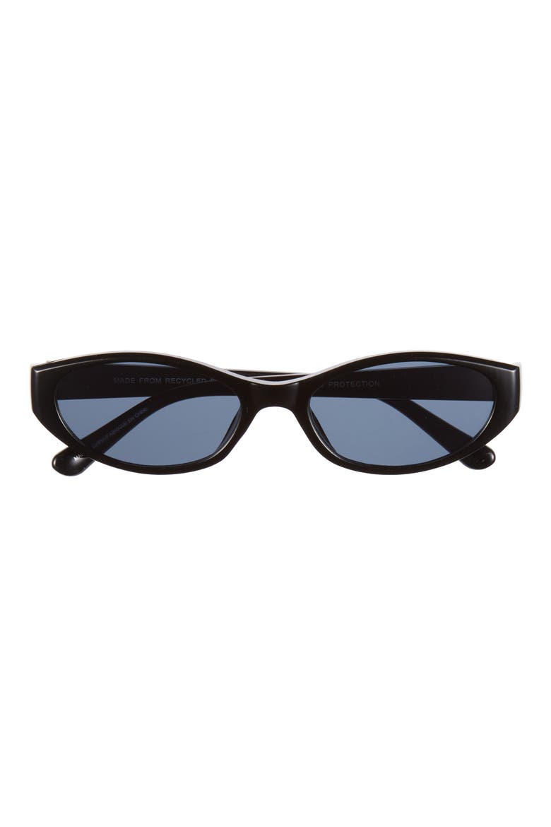 Cat Eye Sunglasses, Main, color, BLACK
