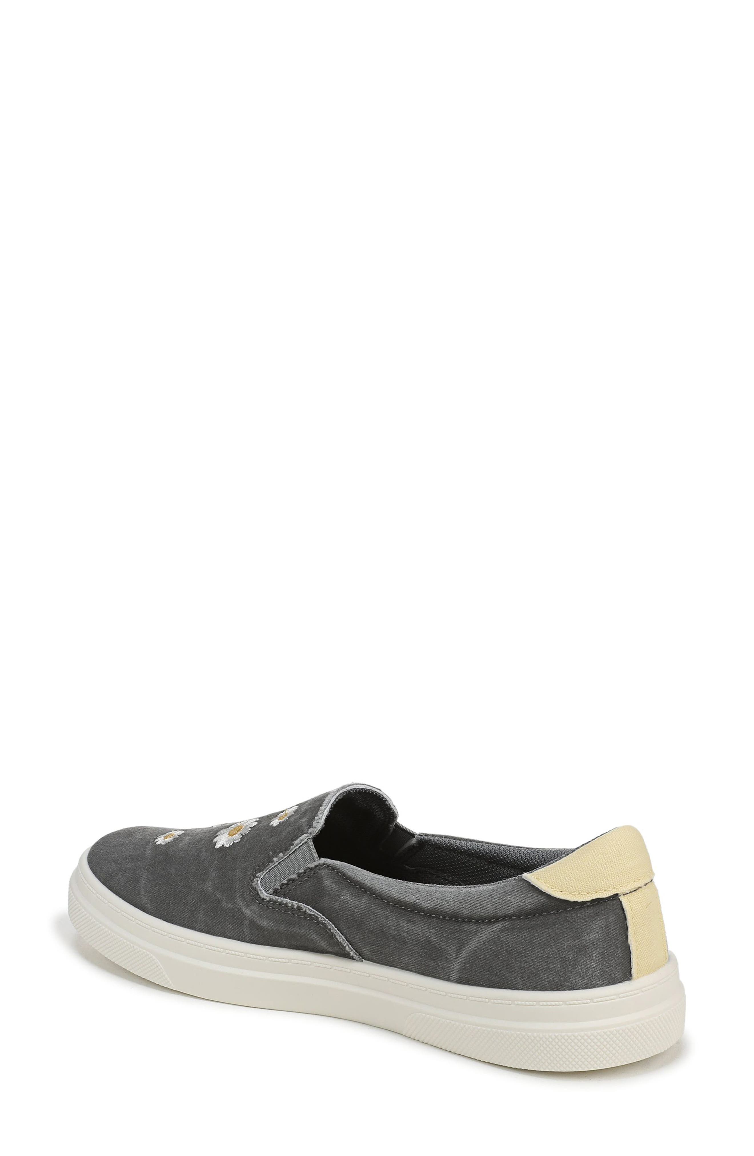 Blowfish Malibu Havasu Embroidered Slip-On Sneaker, Alternate, color, Charcoal Grey Daisy Canvas