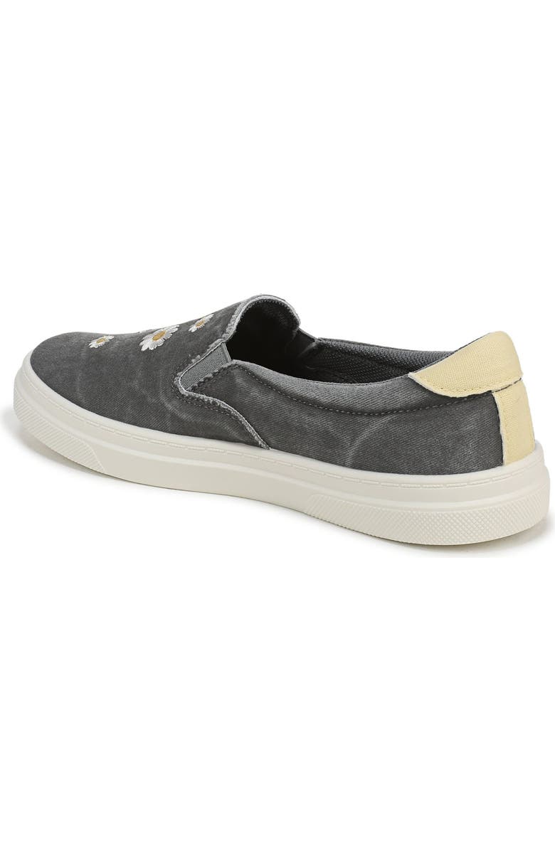 Blowfish Malibu Havasu Embroidered Slip-On Sneaker, Alternate, color, Charcoal Grey Daisy Canvas