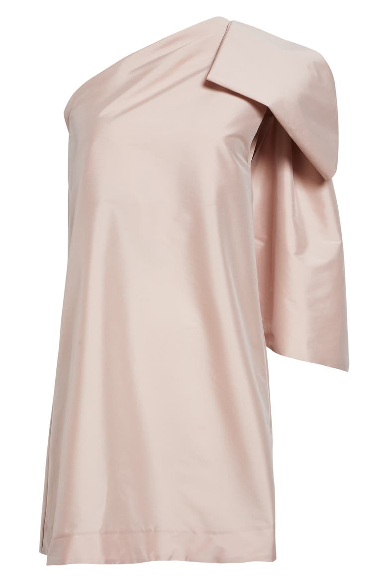 Winnette Bow Detail One-Shoulder Satin Minidress, Alternate, color, LIGHT PINK