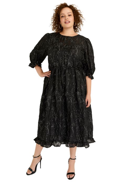 Metallic Jacquard Dress