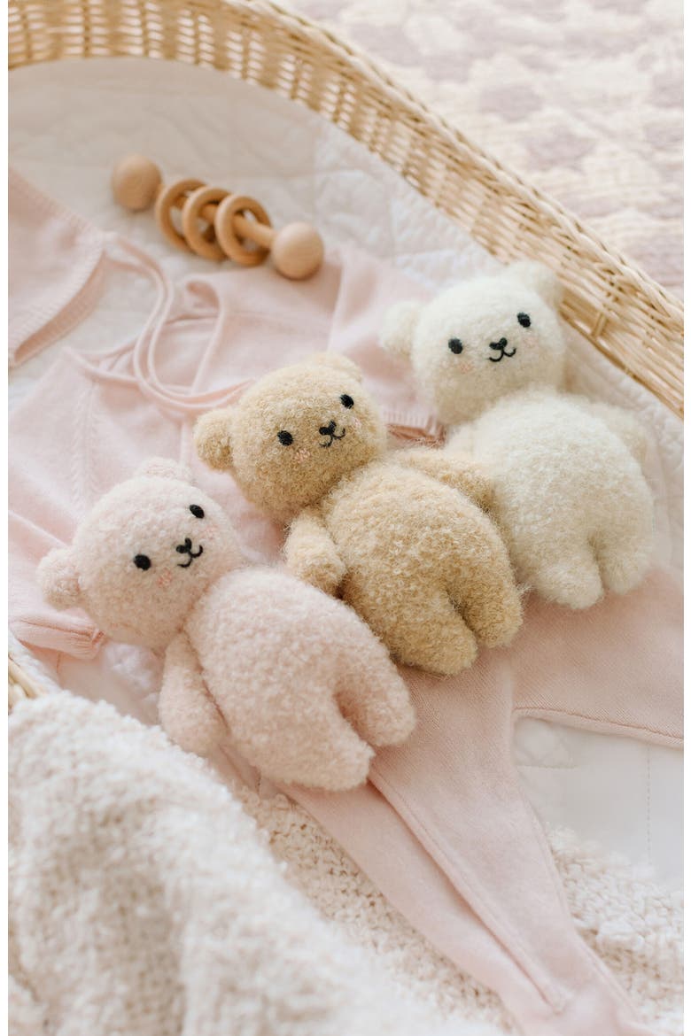 Bouclé Bear Stuffed Animal, Alternate, color, IVORY