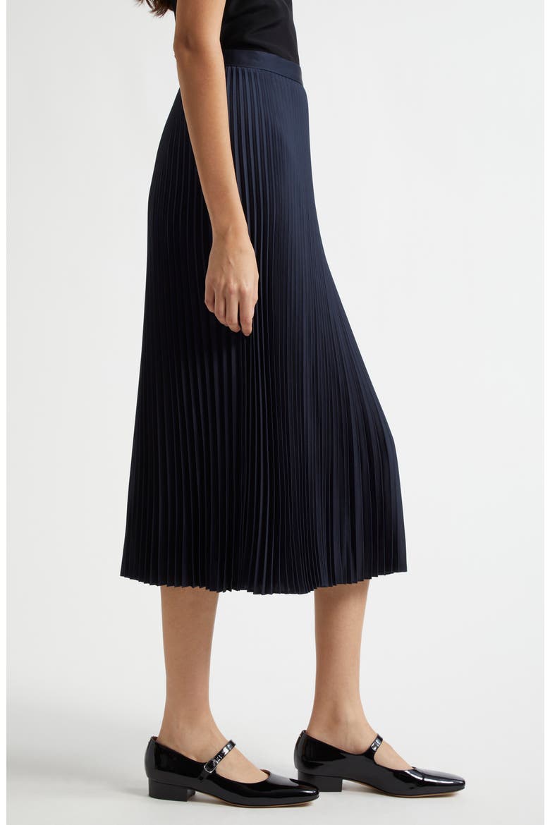 Pleat Satin Midi Skirt, Alternate, color, NCTRN WAY