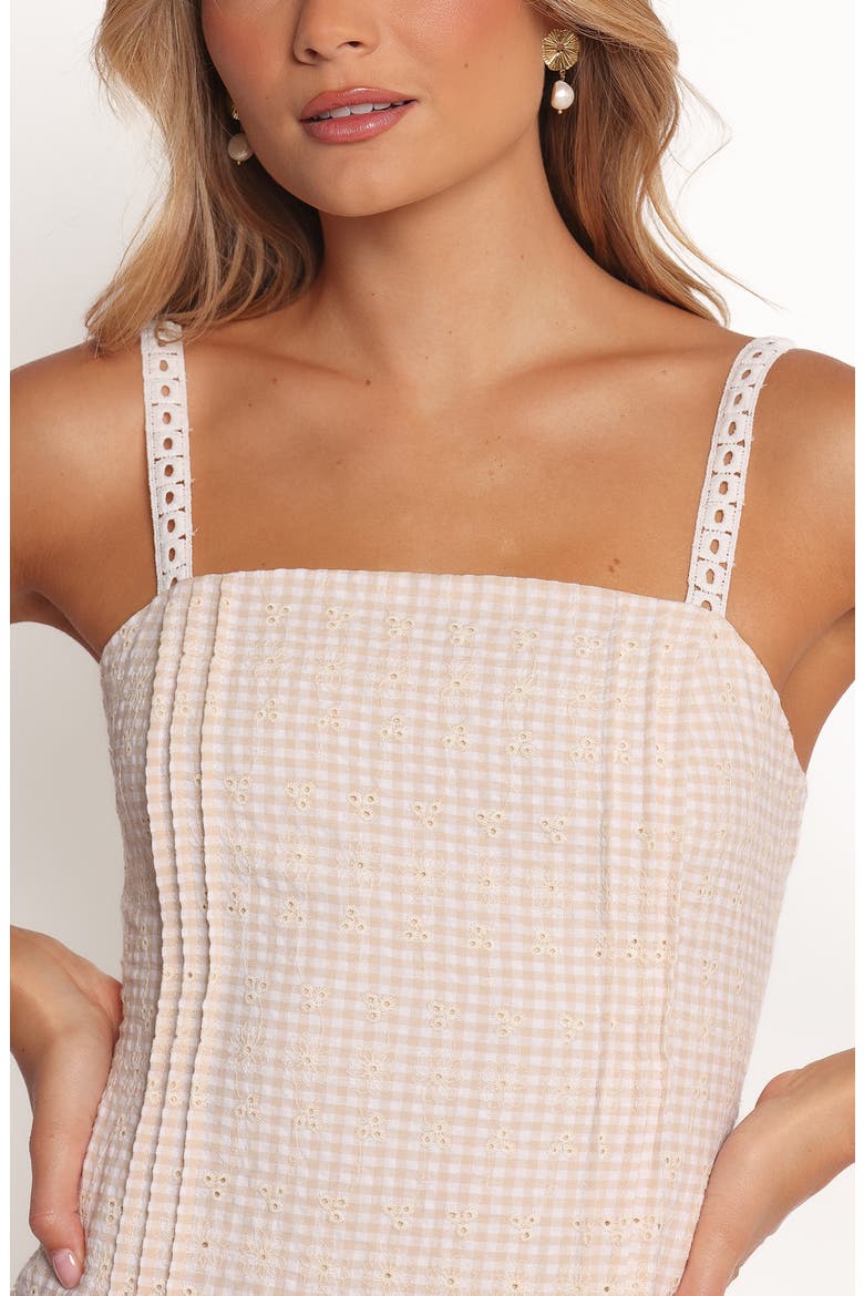 Zephyra Eyelet Fit & Flare Minidress, Alternate, color, CREAM