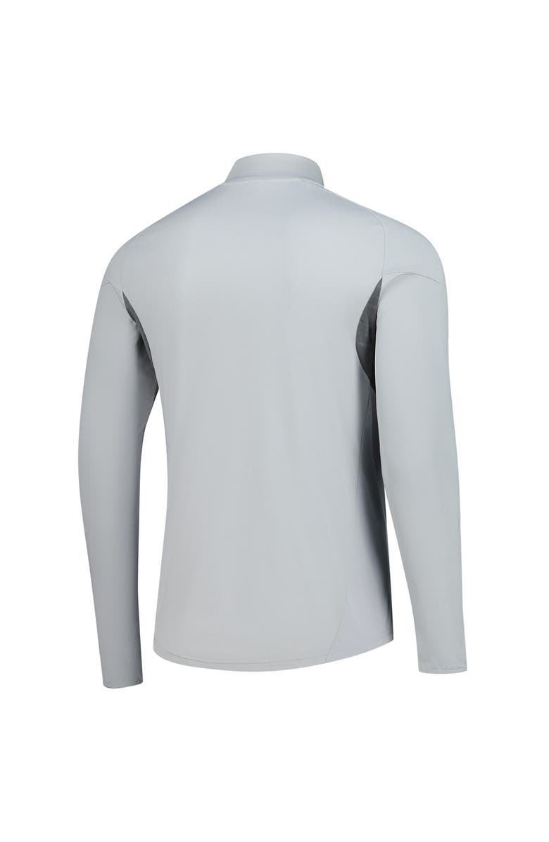 adidas Men's adidas Silver New England Revolution 2025 AEROREADY Quarter-Zip Long Sleeve Training Top, Alternate, color, Silver