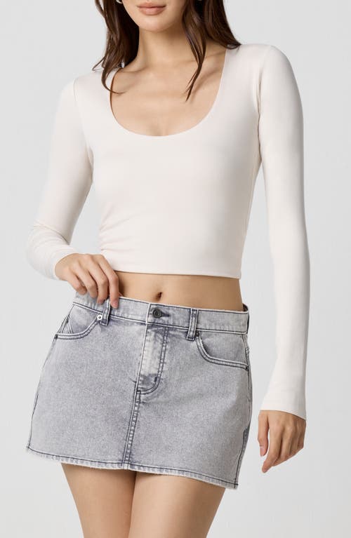Florence By Mills Get Your Plunge On Scoop Neck Crop T-shirt In Yellow