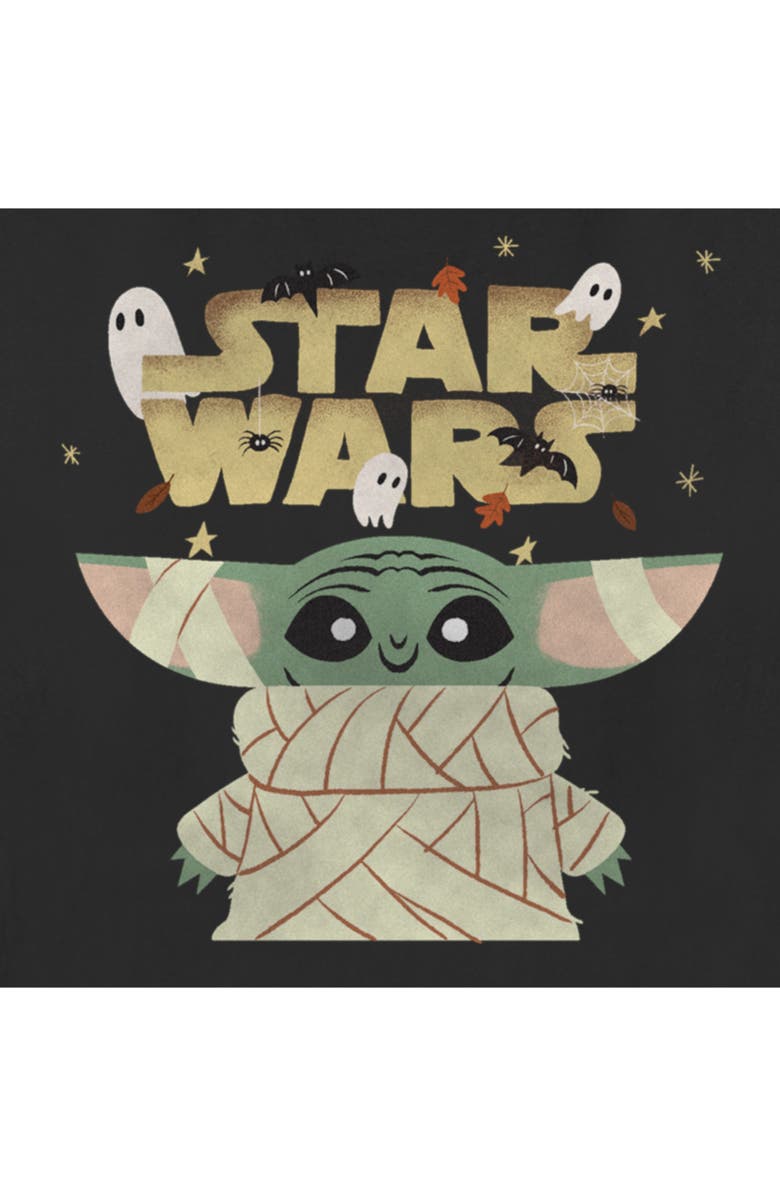 Star Wars: The Mandalorian Women's Star Wars The Mandalorian Halloween Grogu Mummy Graphic T-Shirt, Alternate, color, Black