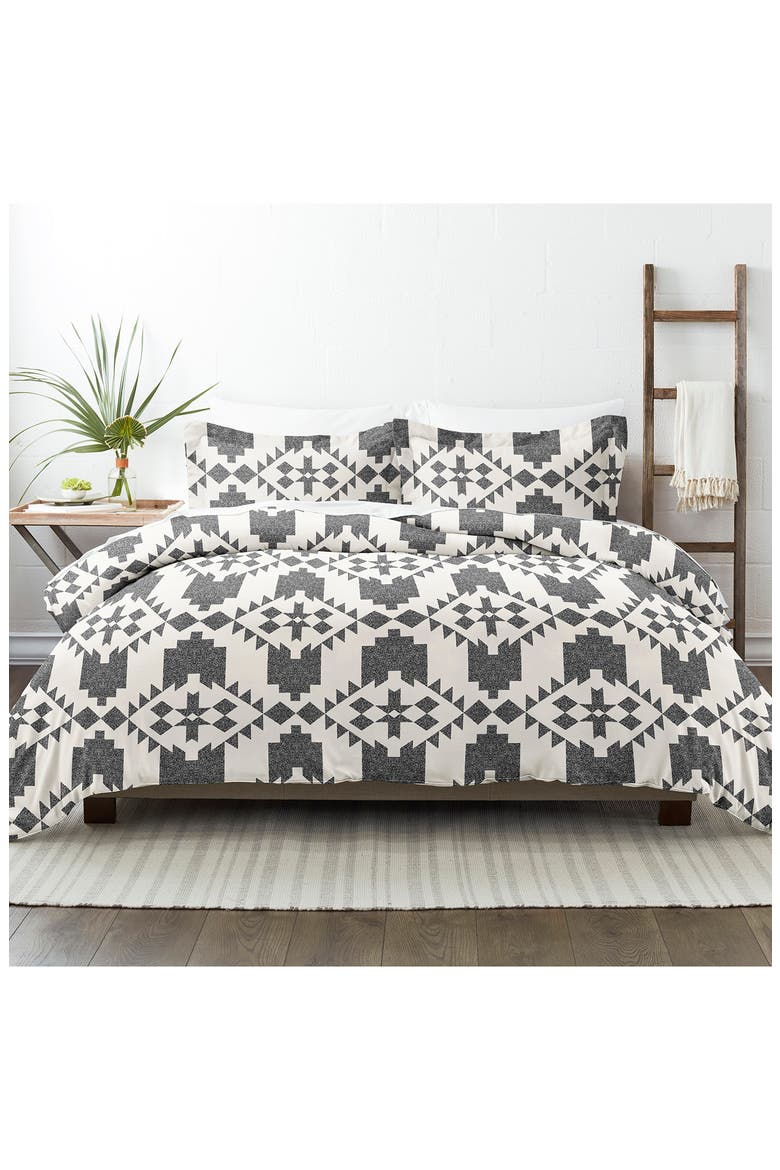 Premium Ultra Soft Adobe Diamond 3-Piece Reversible Duvet Cover Set, Main, color, GRAY