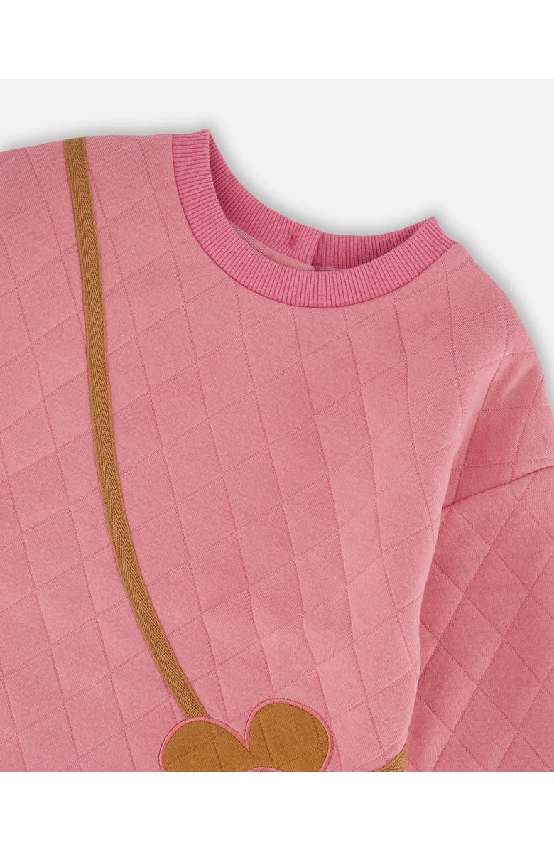 Deux par Deux Quilted Dress, Alternate, color, Purple Pink