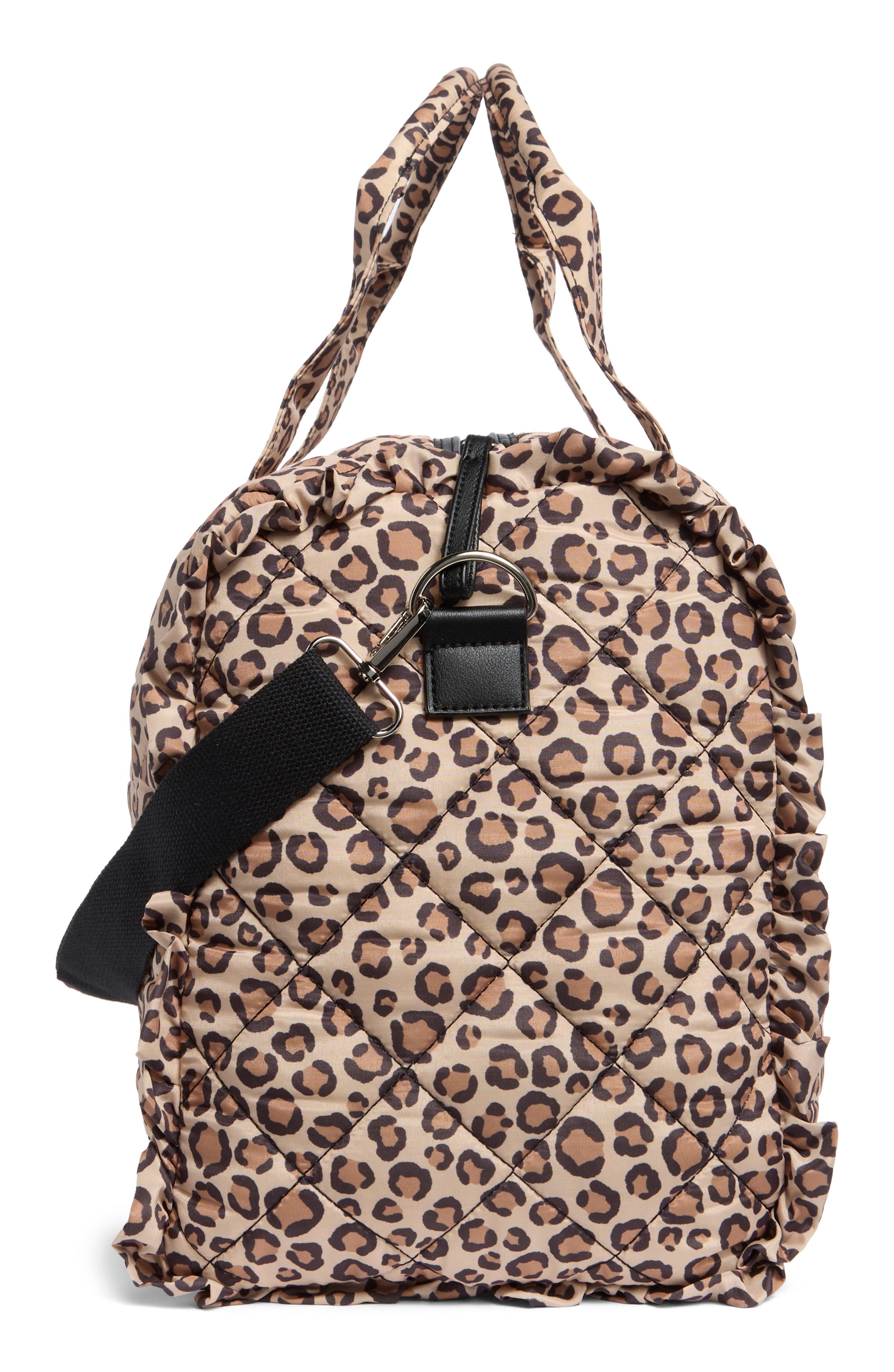 Madden Girl Kids' Quilted Duffle Bag, Alternate, color, Leopard