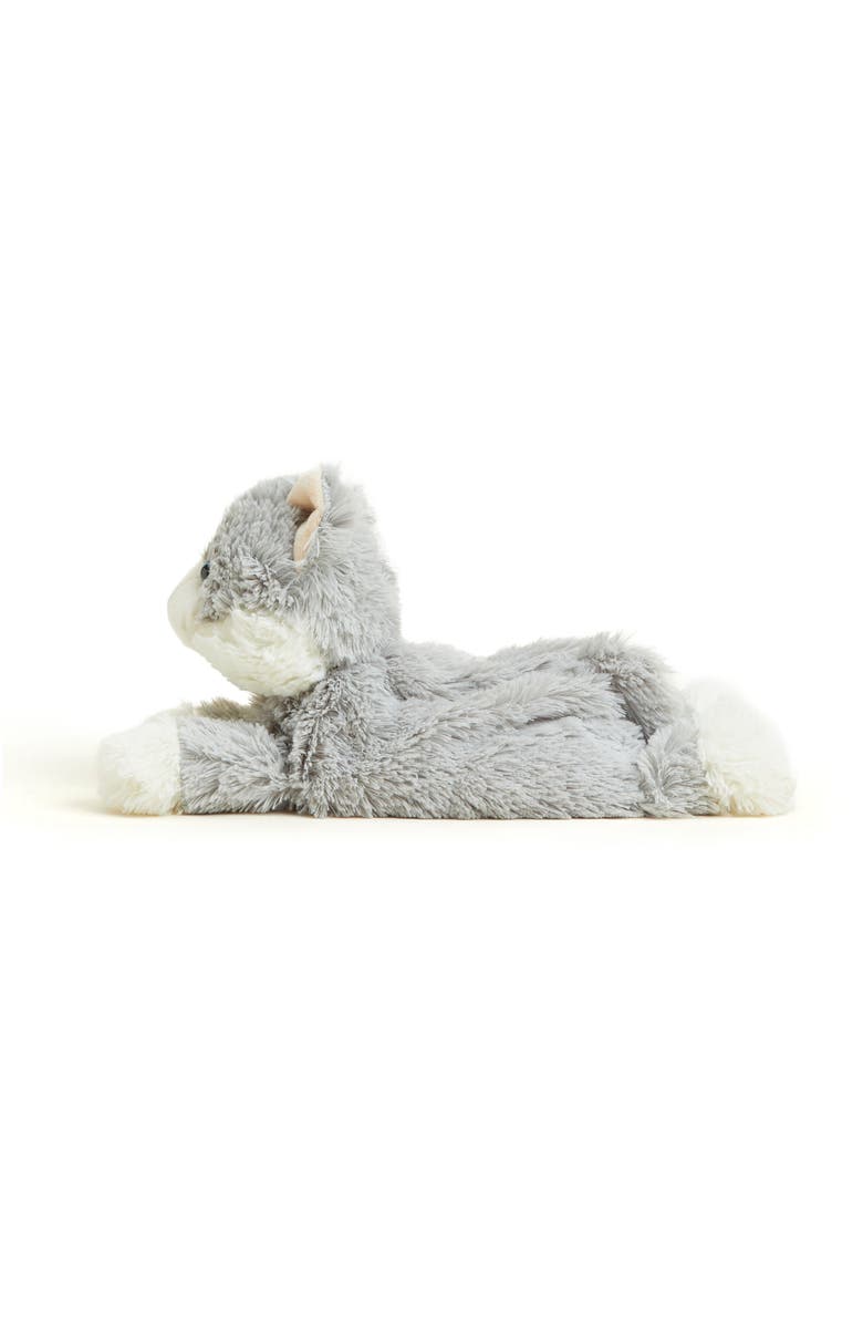 Warmies Laying Down Gray Cat Plush Toy, Alternate, color, Medium Gray