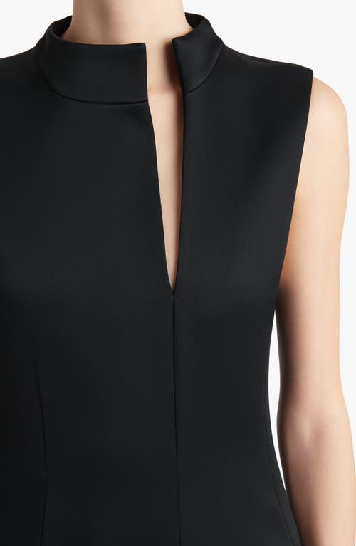Khaite Lowen Crepe Midi Dress In Black
