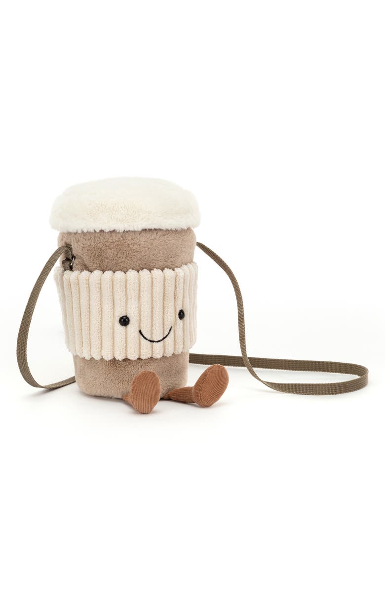Jellycat Kids' Coffee To Go Plush Crossbody Bag, Main, color, 
