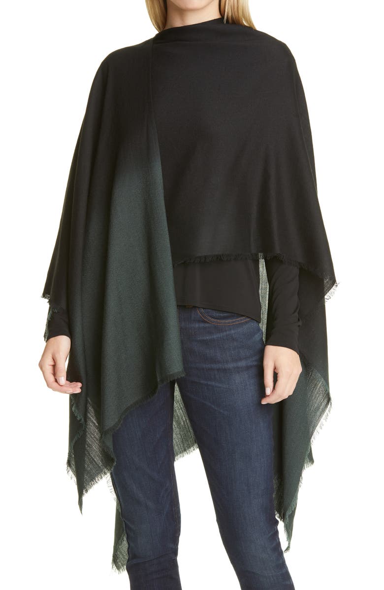 Eileen Fisher Ombré Poncho Wrap, Main, color, 