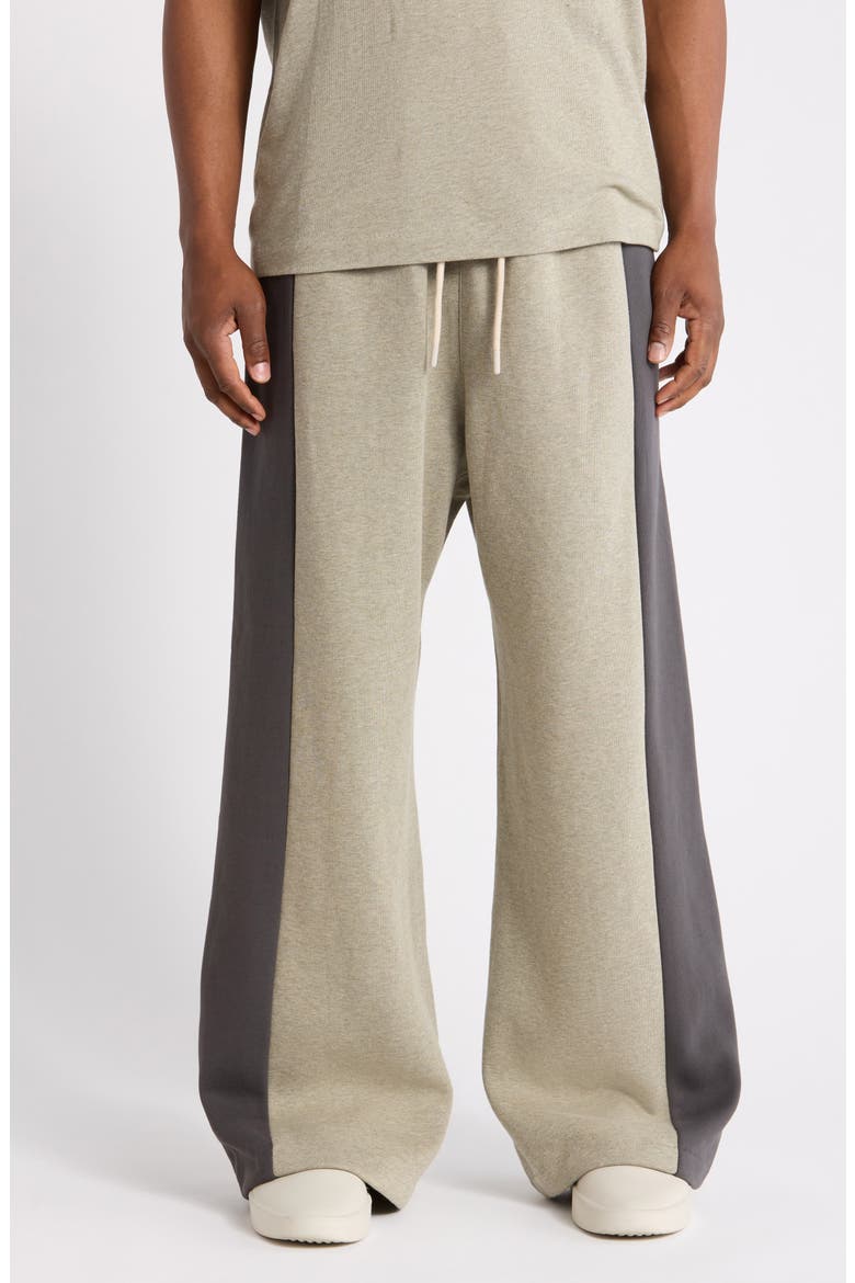 Panelled Lounge Pants, Main, color, SEAL HEATHER/ IRON GREY
