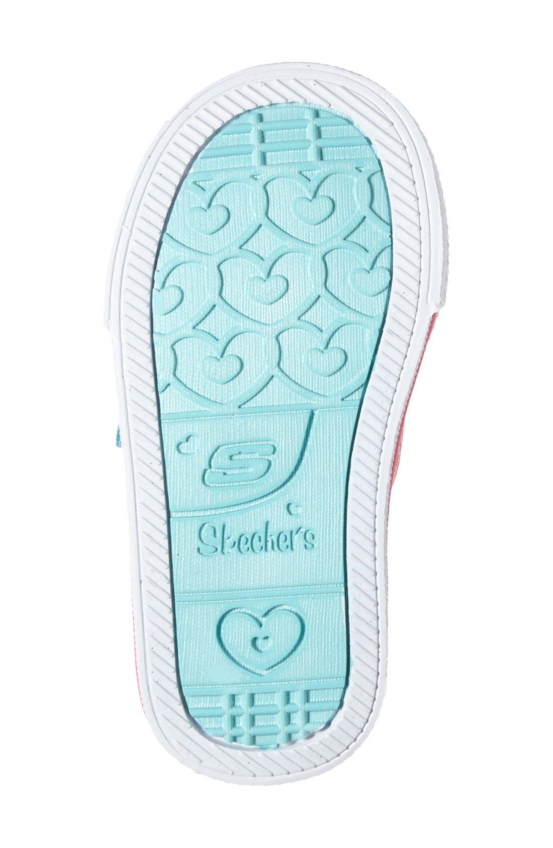 SKECHERS 'Twinkle Toes - Shuffles' Light-Up Sneaker, Alternate, color, 