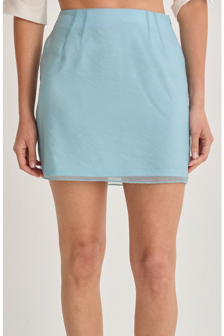 Organza Mini Skirt, Main, color, Light Blue