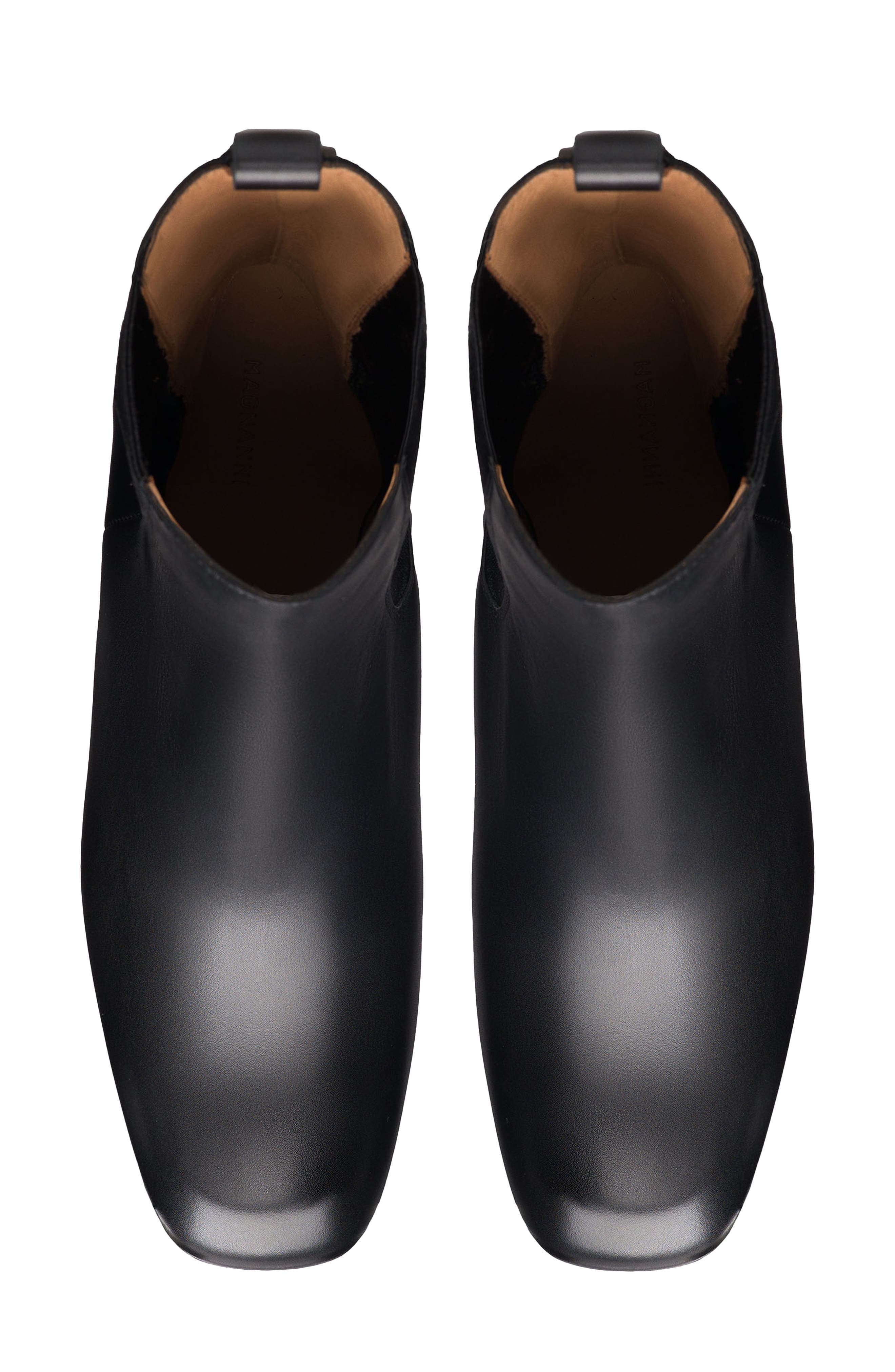 Magnanni Elayne Block Heel Chelsea Boot, Alternate, color, Black